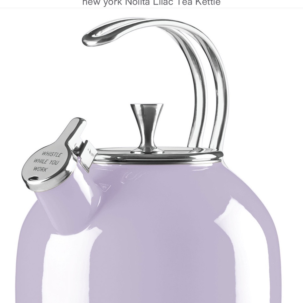 Kate Spade Lilac Tea Kettle with Silver Details